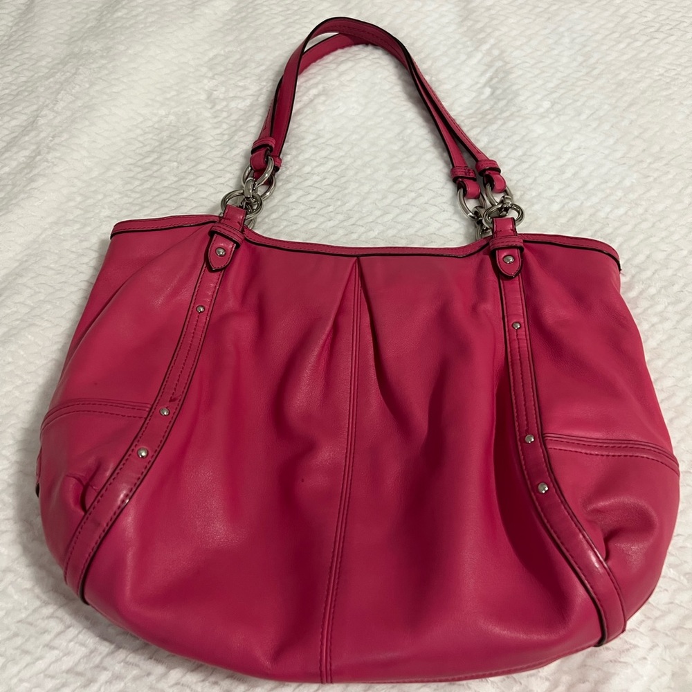 Coach leather hobo bag